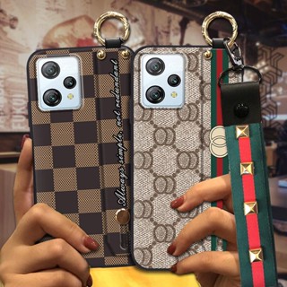 Soft Case Lanyard Phone Case For Blackview A53/A53 Pro Wrist Strap armor case cartoon Anti-knock Durable Plaid texture