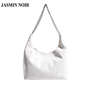 Jasmin NOIR กระเป๋าสะพายไหล่ กระเป๋าถือ หนัง PU แต่งสายโซ่คล้อง สไตล์เรโทร สําหรับสตรี