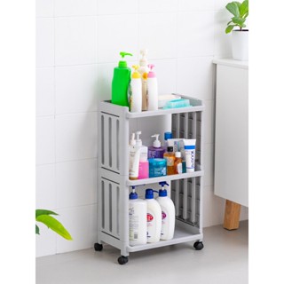 Electrol_Shop-GOME ชั้นวางอเนกประสงค์ 3ชั้น BANO ขนาด 40x24.5x65 ซม. สีเทา สินค้ายอดฮิต ขายดีที่สุด