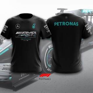  เสื้อยืดแขนสั้น พิมพ์ลายโลโก้รถยนต์ F1