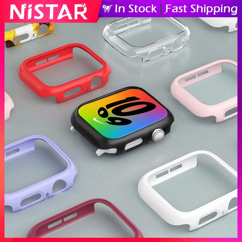 เคสนาฬิกาข้อมือแข็ง เนื้อแมตต์ สําหรับ Apple Watch Case Serie 8 7 45 มม. 41 มม. 44 มม. 40 มม. iWatch 6SE 5 4 3 2 1 42 มม. 38 มม.