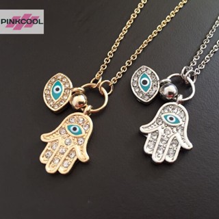 Pinkcool สร้อยคอโซ่ จี้รูปฝ่ามือ Fatima Evil Eye Hamsa เครื่องประดับสําหรับผู้หญิง ขายดี