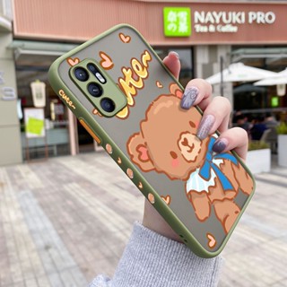 เคสโทรศัพท์มือถือ ซิลิโคนนิ่ม ใส บาง กันกระแทก ลายหมี แฟชั่น สําหรับ OPPO Reno 6 4G Reno 6Z 5G