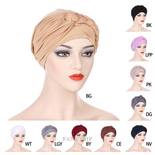 Fancysip หมวกผ้าโพกหัว แบบถักเปีย มะเร็ง เคมี อิสลาม อาหรับ ผู้หญิง มุสลิม