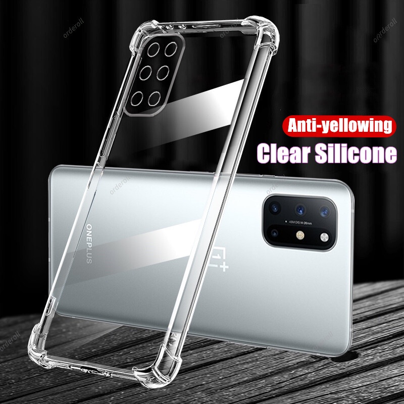 สําหรับ OnePlus 8T 8T + 5G KB2001 KB2000 KB2003 KB2005 KB2007 ยืดหยุ่นยางนุ่มคริสตัลใส Slim ป้องกัน 