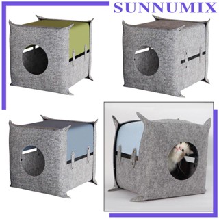 [Sunnimix] บ้านเต็นท์บ้านแมว แบบพับได้ กันรอยขีดข่วน สําหรับสัตว์เลี้ยง สุนัข กระต่าย ขนาดเล็ก