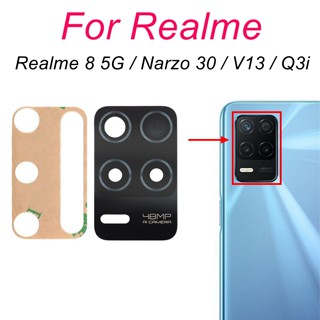 ฝาครอบเลนส์กล้องด้านหลัง พร้อมกรอบ แบบเปลี่ยน สําหรับ Realme 8 5G Narzo 30 V13 Q3i 5G