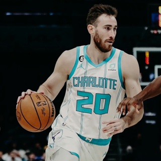 เสื้อกีฬาแขนสั้น ลายทีม Charlotte Hornet เบอร์ 222-23 เสื้อกีฬาบาสเก็ตบอล 20 Gordon Hayward สําหรับผู้ชาย