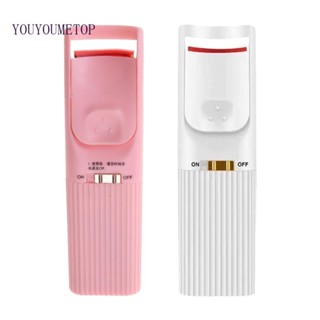 Youyo เครื่องดัดขนตาแบตเตอรี่ USB พร้อมแผ่นซิลิโคน แบบยืดหยุ่น เพิ่มความอบอุ่น