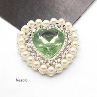 [Kesoto] จี้พลอยเทียม อัลลอย สําหรับทําเครื่องประดับ กิ๊บติดผม DIY 10 ชิ้น