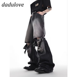 DaDulove💕 New American Ins High Street Hip Hop Jeans Niche High Waist Loose Wide Leg Pants Large Size Trousers