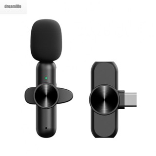 【DREAMLIFE】Wireless Lavalier Lapel Mic Dual Channel Unparalleled Quality for Smartphone iOS