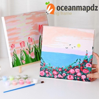 Oceanmapdz ภาพวาดสีน้ํามันดิจิทัล อะคริลิค ตามตัวเลข ลายการ์ตูนโดราเอมอน คุโรมิ DIY สําหรับเด็ก และผู้ใหญ่