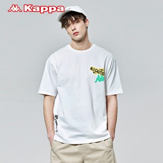 Kappa เสื้อยืดลําลอง แขนสั้น คอกลม พิมพ์ลาย สําหรับผู้ชาย และผู้หญิง -K0AX2TD90D