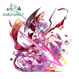 Earlfamily สติกเกอร์ไวนิล ลายฉลาก Touhou Project Remilia Scarlet ขนาด 13 ซม. x 12.8 ซม. สําหรับติดตกแต่งหน้าต่างรถยนต์