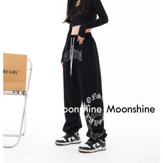 Moon  กางเกงขายาว คาร์โก้ กางเกง เชือกอเมริกันคลาสิค Cargo pants 2023 NEW 072022 ทันสมัย Korean Style ins Trendy A23L05O 36Z230909