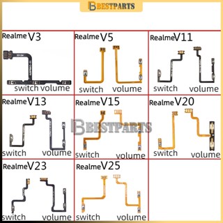 สายเคเบิ้ลปุ่มปรับระดับเสียง แบบยืดหยุ่น แบบเปลี่ยน สําหรับ OPPO Realme V3 V11 V13 V15 V20
