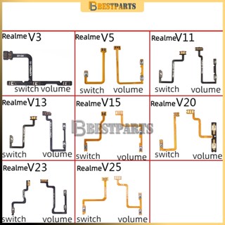 สายเคเบิ้ลปุ่มปรับระดับเสียง แบบยืดหยุ่น แบบเปลี่ยน สําหรับ OPPO Realme V3 V11 V13 V15 V20