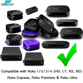 Rctown รีโมตคอนโทรล แบบเปลี่ยน สําหรับ Roku 1 Roku 2 Roku 3 Roku 4 (HD LT XS XD) Roku Express