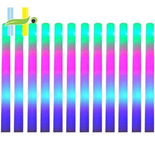 แท่งโฟมไฟ LED เรืองแสง 12 ชิ้น พร้อมเอฟเฟคกระพริบ 3 โหมด สําหรับงานปาร์ตี้ คอนเสิร์ต และงานอีเวนท์