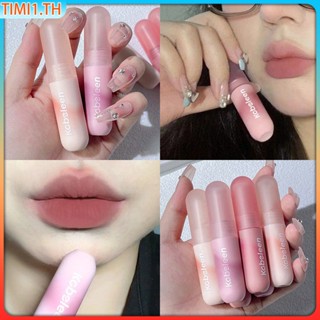 Kobeleen Velvet Matte Lip Mud Small Paintball Lip Glaze Longlast Waterproof Lip Tint สีนู้ดธรรมชาติ | เวลา1