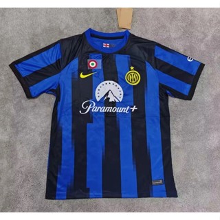 เสื้อกีฬาแขนสั้น ลายทีมชาติฟุตบอล Inter Milan 2324 คุณภาพสูง