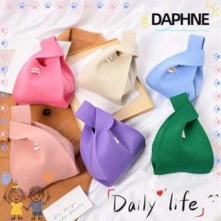 Daphne กระเป๋าถือ กระเป๋าสะพายไหล่ กระเป๋าช้อปปิ้ง ขนาดเล็ก แบบถัก ผูกปม