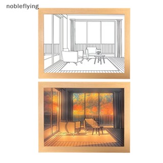 Nf โคมไฟตั้งโต๊ะ Led กรอบรูป ปลั๊ก USB หรี่แสงได้ สําหรับตกแต่งผนังห้องนอน nobleflying