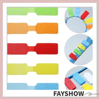 Fay 5 ชิ้น ไนลอน ป้ายสายเคเบิล กาวป้องกันสายไฟ เขียนได้ จัดระเบียบสายเคเบิลไฟฟ้า
