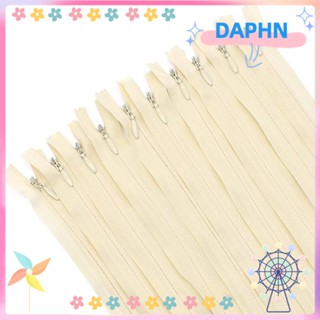 DAPHS ซิปที่มองไม่เห็น, เย็บสีเบจ, ผ้าลายดอกไม้, ไนลอน 19x20 นิ้ว 20 นิ้ว ซิป สําหรับเย็บกระโปรง