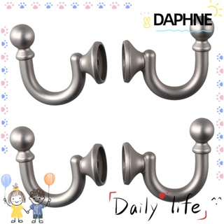 Daphne ตะขอแขวนผ้าม่าน แบบอลูมิเนียมอัลลอย 47 มม. สีบรอนซ์ สไตล์โบราณ สําหรับติดผนังห้องครัว 4 ชิ้น