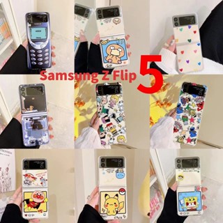 Samsung Galaxy Z Flip 5 5G การ์ตูนน่ารัก เซเลอร์มูน หัวใจ สนูปปี้ เคส PC แข็ง ใส กันกระแทก เคสโทรศัพท์ สร้างสรรค์