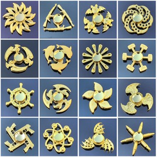 [Golden Series] ของเล่น Fidget Spinner โลหะผสมสังกะสี สีทอง สําหรับเด็กผู้ชาย