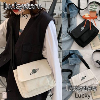 Lucky กระเป๋าสะพายไหล่ กระเป๋าถือ พิมพ์ลายการ์ตูน แฟชั่น สําหรับนักเรียน
