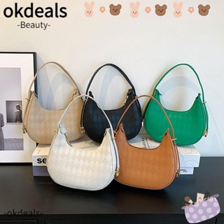 OKDEALS กระเป๋าถือ หนัง PU แบบเรียบง่าย สําหรับผู้หญิง