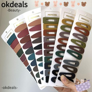 OKDEALS กิ๊บติดผม ทรงเรขาคณิต เครื่องประดับผม 10 ชิ้น/ชุด