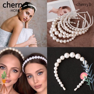 Cherry3 ที่คาดผม ประดับมุก ขนาดใหญ่ เครื่องประดับ สําหรับเจ้าสาว งานแต่งงาน