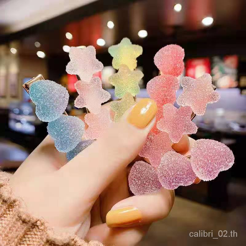 กิ๊บติดผมด้านข้าง ลายดาว สีรุ้ง สไตล์เกาหลี สําหรับเด็กผู้หญิง (สุ่มสี*1) Ax2265