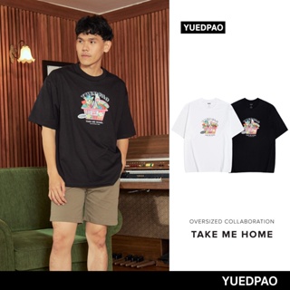  พิมพ์ลาย  x Tah&amp;Friend&amp;Missyp ยอดขาย No.1 รับประกันไม่ย้วย 2 ปี เสื้อยืดเปล่า เสื้อยืด Oversize Collab Take me home