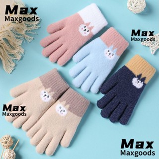 Maxg ถุงมือถัก ลายการ์ตูนน่ารัก เหมาะกับฤดูหนาว สําหรับขับรถ