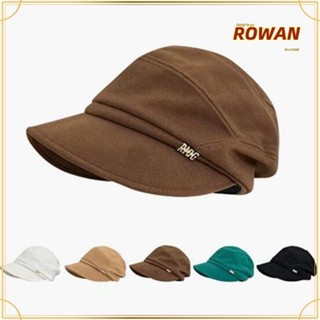 ROWANS Newsboy หมวกเบเร่ต์ลําลอง สีพื้น แฟชั่นฤดูใบไม้ร่วง ฤดูหนาว สําหรับผู้หญิง