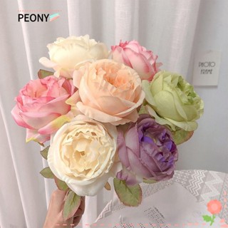 Peonypavilion ช่อดอกกุหลาบประดิษฐ์ ผ้าแคนวาส ขนาดใหญ่ 50 ซม. สไตล์วินเทจ สําหรับตกแต่งบ้าน 3 ชิ้น