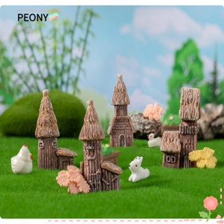 Peonypavilion ใหม่ ฟิกเกอร์เรซิ่น รูปบ้านบอนไซ งานฝีมือ สําหรับตกแต่งบ้าน DIY