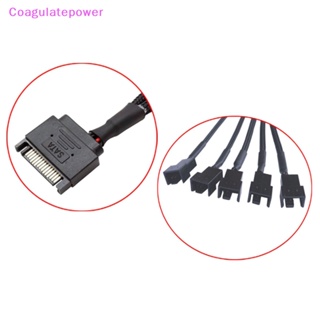 Coa สายเคเบิลแยกพัดลมระบายความร้อน 27 ซม. 12V SATA เป็นพอร์ตเชื่อมต่อ 3/4Pin สีดํา สําหรับคอมพิวเตอร์ PC Molex IDE