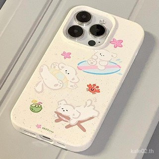 เคสป้องกันโทรศัพท์มือถือซิลิโคน แบบนิ่ม ลายการ์ตูนลูกสุนัขเล่นเซิร์ฟ สําหรับ iPhone 14 13promax 12 11Pro 7 8p x xr xsmax xs