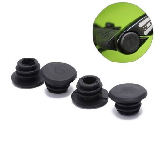 4pcs Bike Black Mini Rubber Grip Handlebar Bar End Plugs Stoppers Caps