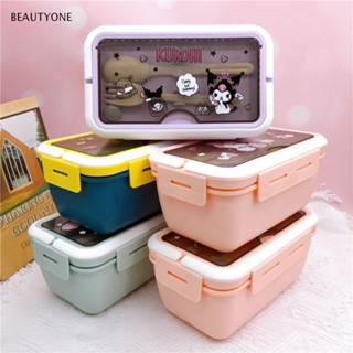 TOPBEAUTY กล่องอาหารกลางวัน แบบพกพา ลาย My Melody Bento Two