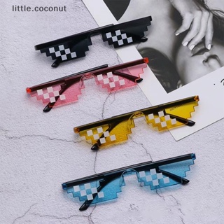 [little.coconut] ใหม่ แว่นตากันแดด โมเสค ลายหุ่นยนต์ ตลก สีดํา สไตล์เรโทร สําหรับปาร์ตี้วันเกิด