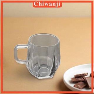 [Chiwanji] แก้วกาแฟ แบบใส พร้อมหูจับ กันแตก ใช้ซ้ําได้ หรูหรา สําหรับงานวันเกิด งานแต่งงาน