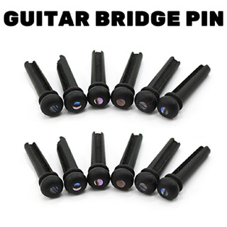 12 Pack Acoustic Guitar Bridge Pins Plastic String End Peg Fastener Holder